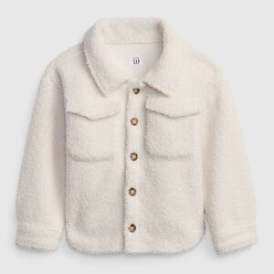 NEW - Gap Toddler Girls - 3 yrs, 4 yrs - Sherpa Shirt Jacket Ivory Frost Beige